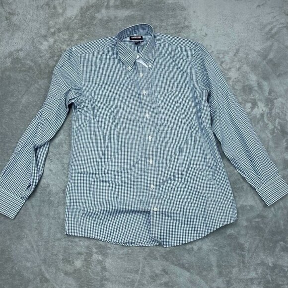 Kirkland Signature Mens Traditional Fit Checkered Shirt Size 16-34/35 a1139 - Picture 1 of 7